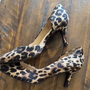 Abella Leopard-Print Pointed Toe Pumps - Brown/Black